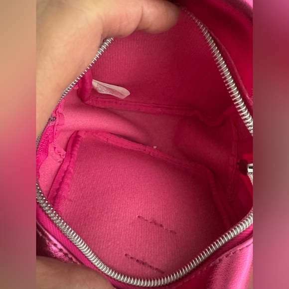 Bath & Body Works Metallic Hot Pink Mini Puffy Bow Backpack - Picture 9 of 12